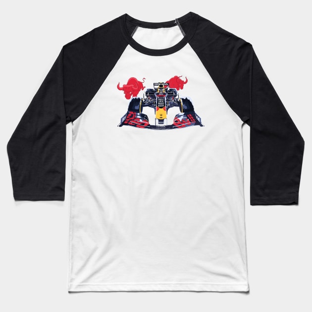 Max Verstappen car Baseball T-Shirt by Make It Simple